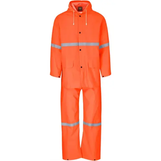 Tornado Rainsuit Polyester PVC Orange Front